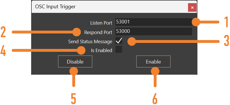 OSC Input Trigger Overview