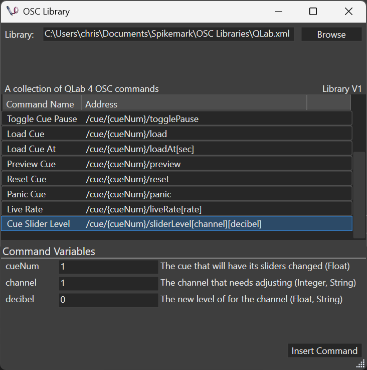 OSC Movement Command Library