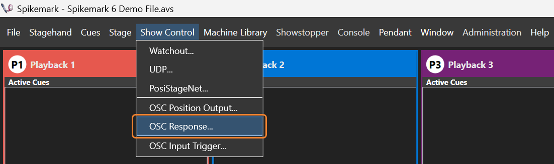 Open OSC Response Window
