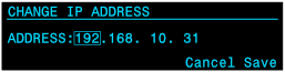 Change IP Screen