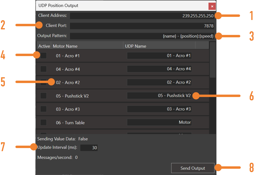 OSC Output Window