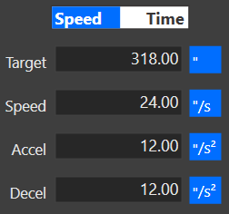 Motor movement engineering units