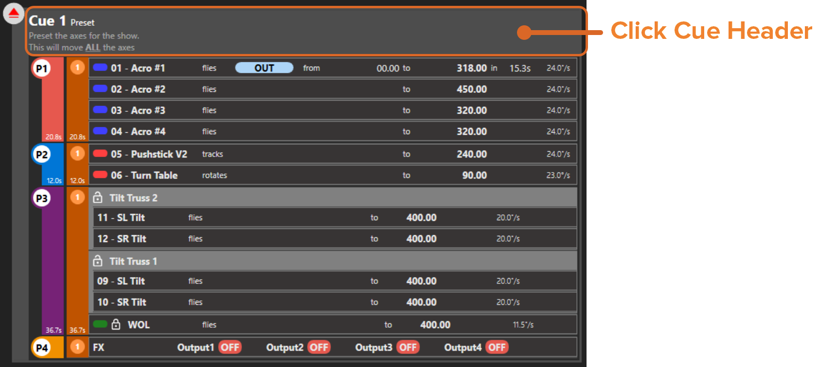 Image of Cue Header