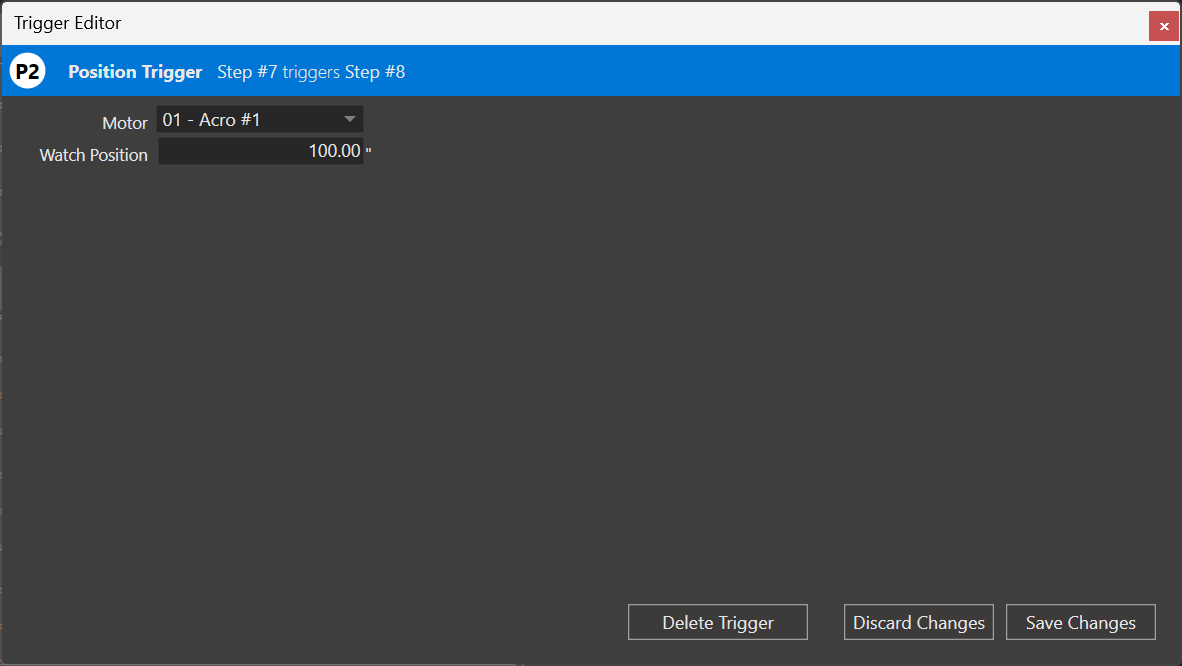 Position Trigger Editor
