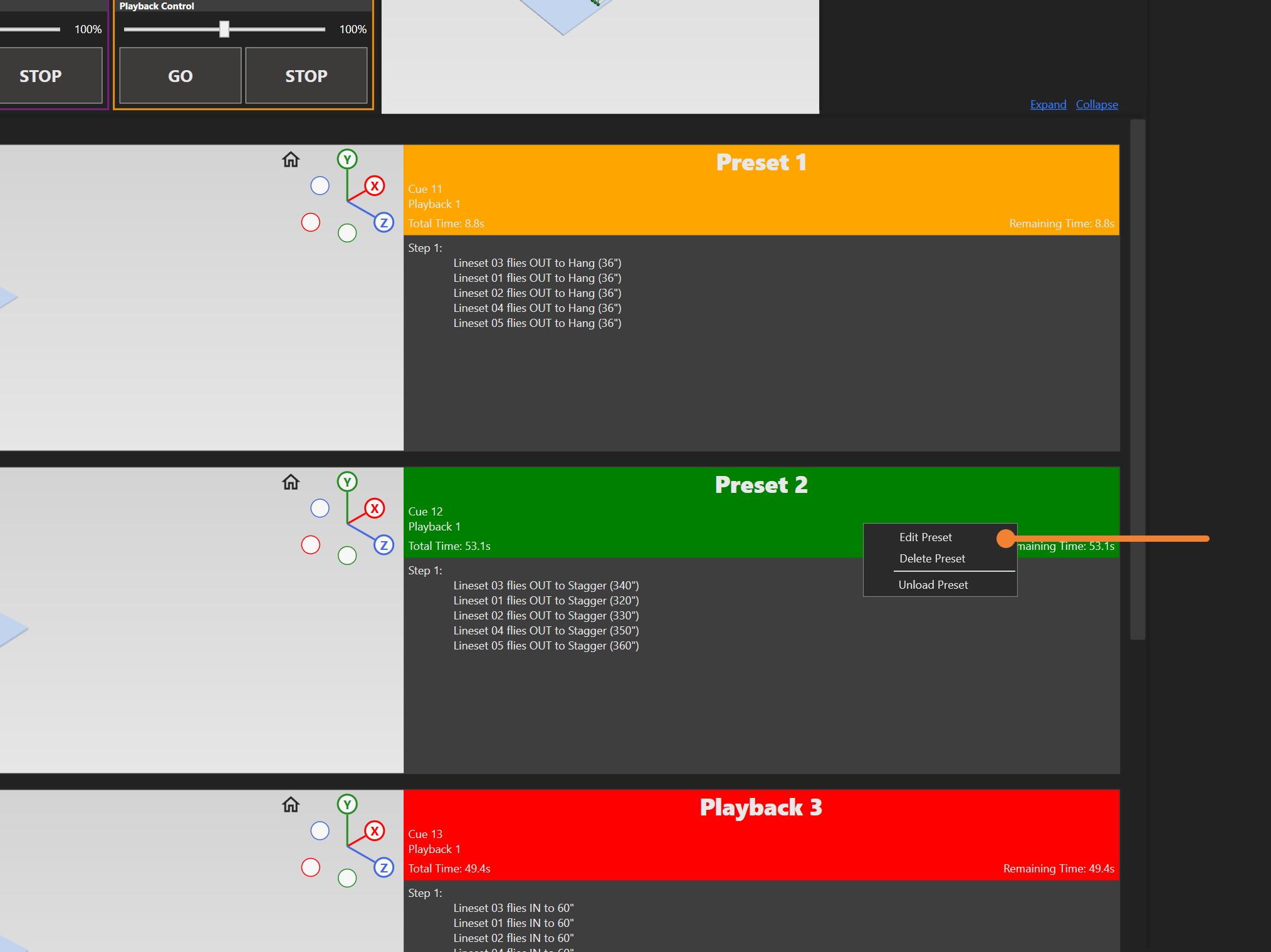 Preset Editor Window