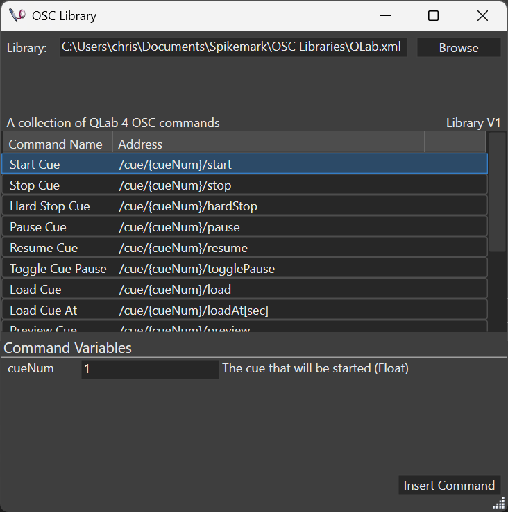OSC Movement Command Library