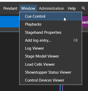 open-cue-control-window